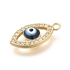 Brass Micro Pave Cubic Zirconia Pendants KK-U048-04G-01-2