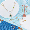 Ocean Theme Mermaid/Shell Pendant Stitch Markers HJEW-AB00417-4