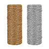 2 Rolls 2 Colors Polyester Braided Metallic Cord OCOR-PH0002-82-1