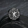 Retro 316 Stainless Steel Tree of Life Finger Rings FIND-PW0020-09A-2