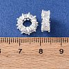 Brass Micro Pave Cubic Zirconia European Beads KK-C157-09C-S-3