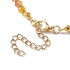 Faceted Round Natural Agate(Dyed & Heated) Beaded Necklaces for Women NJEW-JN04659-03-5