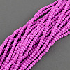 Painted Glass Bead Strands DGLA-S071-6mm-35-1