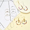 DIY Brass Geometry Hoop Earring Making Kit DIY-YW0008-60-3