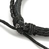 PU Imitation Leather Cord Triple Layer Multi-strand Bracelets BJEW-P329-04B-AS-3
