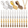 100Pcs 4 Colors Alloy Glue-on Flat Pad Bails FIND-AR0006-02-1
