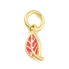 Real 18K Gold Plated Rack Plating Brass Enamel Charms KK-M293-25G-02-1