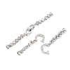 Brass Micro Pave Clear Cubic Zirconia Fold Over Clasps KK-U059-64P-2
