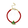 Christmas Nylon Cord Bracelets BJEW-L715-02G-03-4