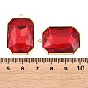 304 Stainless Steel & Glass Pendants STAS-G398-27G-02-3