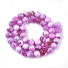 Natural Fire Crackle Agate Beads Strands X-G-S346-8mm-21-2