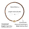 Autumn Winter Natural Tiger Eye Round Beaded Necklaces TB0326-1-1