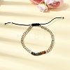 Natural Quartz Crystal & Non-magnetic Hematite Beaded Adjustable Bracelets for Unisex BJEW-K251-09V-1