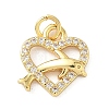 Brass Micro Pave Cubic Zirconia Charms LS-KK-I381-07G-04-1