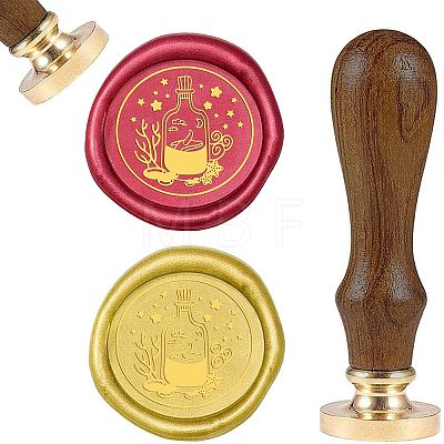 DIY Wood Wax Seal Stamp AJEW-WH0131-149-1