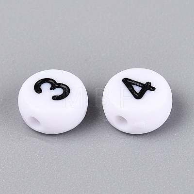 Opaque Acrylic Beads SACR-Q001-12F-1