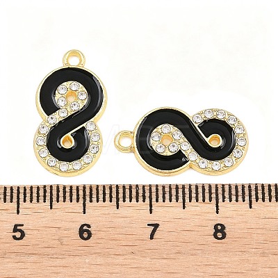 Alloy Black Enamel Pendants FIND-C095-08G-1