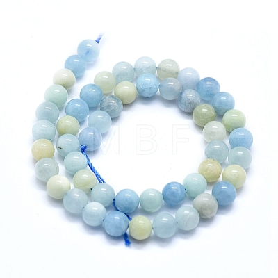 Natural Aquamarine Beads Strands G-D0013-67A-1