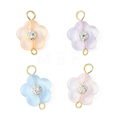 Acrylic Crystal Rhinestone Connector Charms PALLOY-JF02241-1