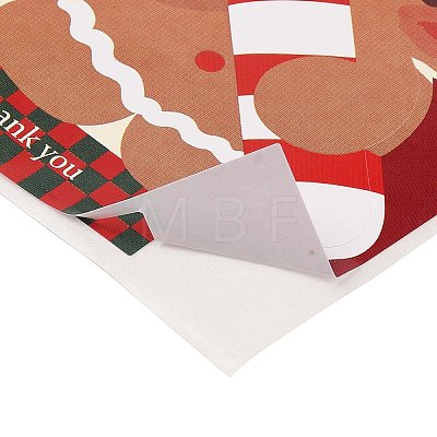 120Pcs Christmas Square Self Adhesive Paper Stickers Roll DIY-M070-07B-1