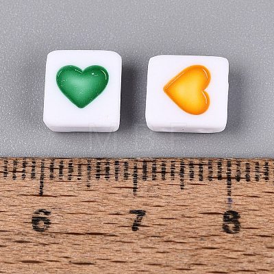 Opaque Acrylic Enamel Beads SACR-Q001-19A-1