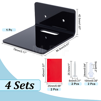 Acrylic Wall Mounted Display Stands ODIS-WH0038-45A-1