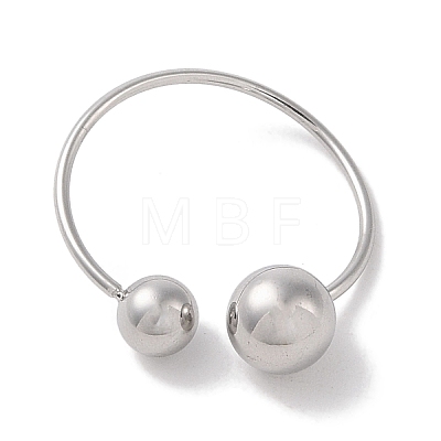 Non-Tarnish 304 Stainless Steel Round Cuff Rings for Women RJEW-G315-03P-1