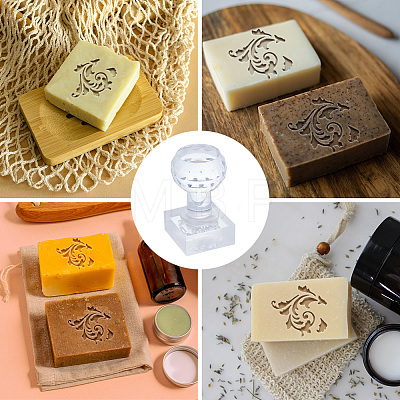 Clear Acrylic Soap Stamps DIY-WH0438-030-1