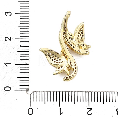 Brass Micro Pave Cubic Zirconia Pendants KK-A237-01B-G-1