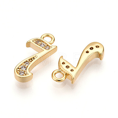 Brass Micro Pave Cubic Zirconia Charms X1-KK-N261-104H-G-1