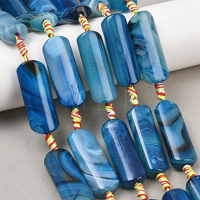 Natural Yellow Agate Beads Strands G-H342-B04-01-1