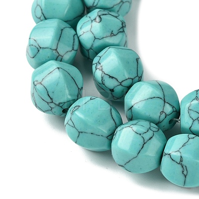 Dyed Synthetic Turquoise Beads Strands G-H023-A09-01-1