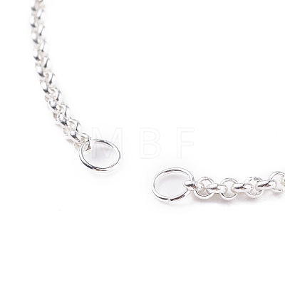 304 Stainless Steel Rolo Chain Slider Bracelet Making AJEW-JB01111-1