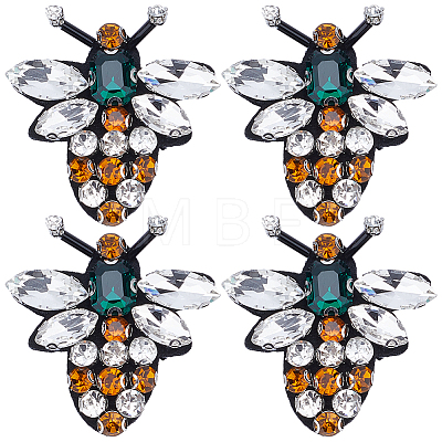 Gorgecraft Bee Rhinestone Appliques DIY-GF0008-66-1