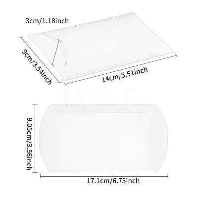 Plastic Pillow Favor Box Candy Treat Gift Box CON-WH0070-98B-1