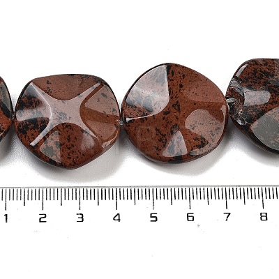 Natural Mahogany Obsidian Beads Strands G-Z061-B05-02-1