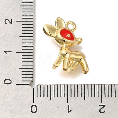 Christmas Theme Alloy Enamel Pendants ENAM-B025-01A-01G-1