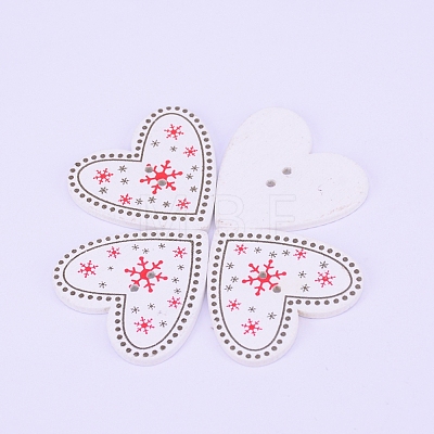 2-Hole Printed Wooden Buttons WOOD-WH0104-06-1