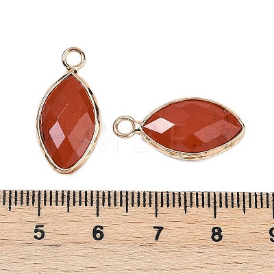 Natural Red Jasper Faceted Pendants G-G193-01G-02-1