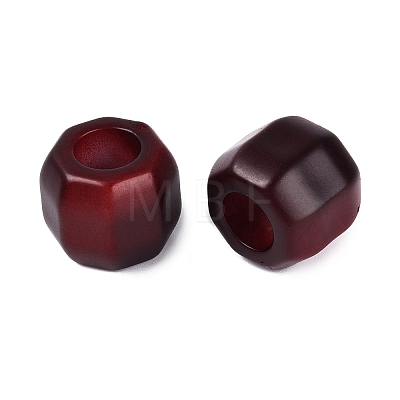 Opaque Acrylic Imitation Wood Beads OACR-N162-17A-1