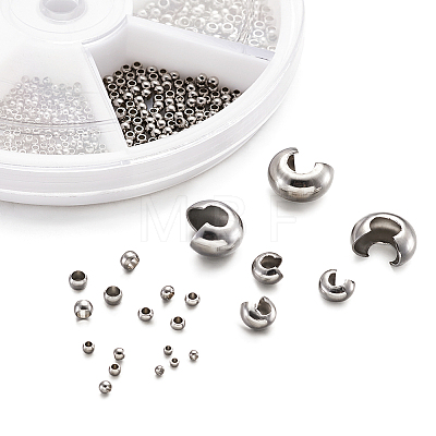304 Stainless Steel Crimp Beads STAS-TA0004-11P-1