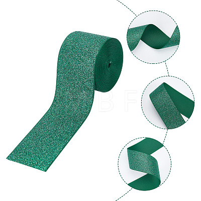 3 Rolls 3 Colors Sparkle Polyester Grosgrain Ribbons OCOR-AR0001-56-1