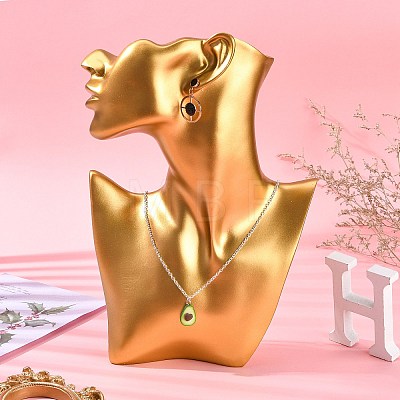 High End Resin Side Body Model Portrait Jewelry Stand NDIS-B001-03D-1