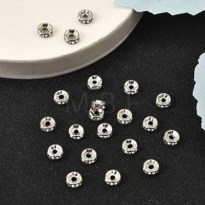 Iron Grade A Crystal Rhinestone Spacer Beads RB-A010-6MM-N-1