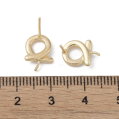 Brass Stud Earring Findings KK-G497-31G-1