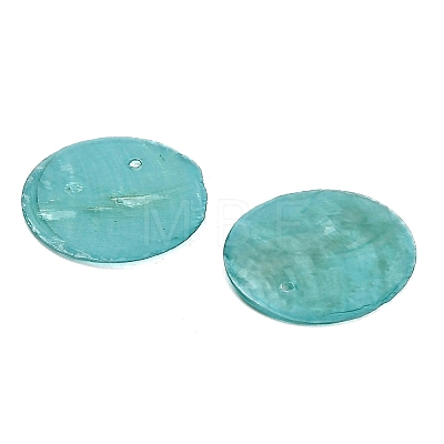Spray Painted Natural Capiz Shell Pendants SHEL-C010-12C-1