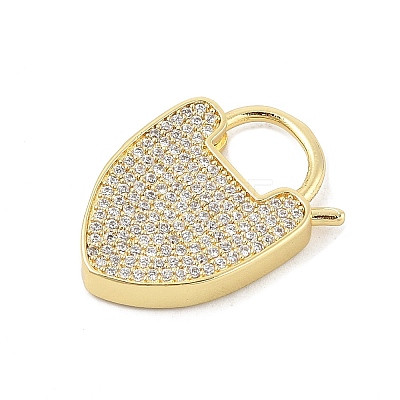 Brass Micro Pave Cubic Zirconia Pendants KK-P299-13G-1