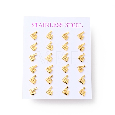 304 Stainless Steel Tiny Castle Stud Earrings with 316 Stainless Steel Pins for Women EJEW-J043-17G-1