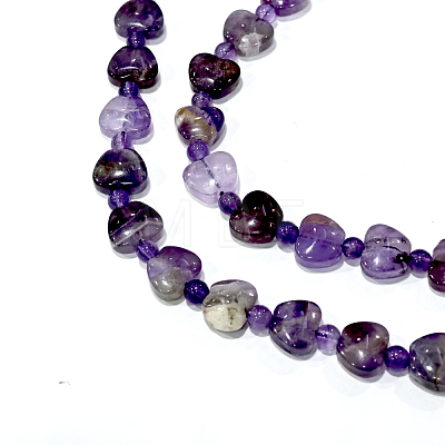 Natural Amethyst Beads Strands G-C062-A08-01A-1