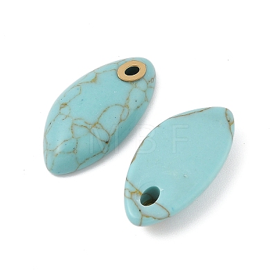 Synthetic Turquoise Pendants STAS-P380-80G-05-1